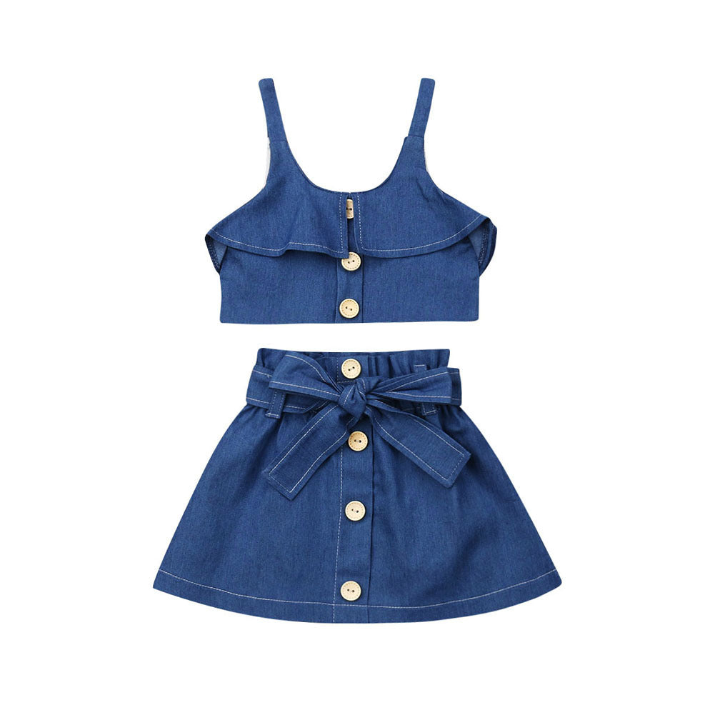 Children's Toddler Summer Clothing, Girls' Skirt or Short's 2pc Set