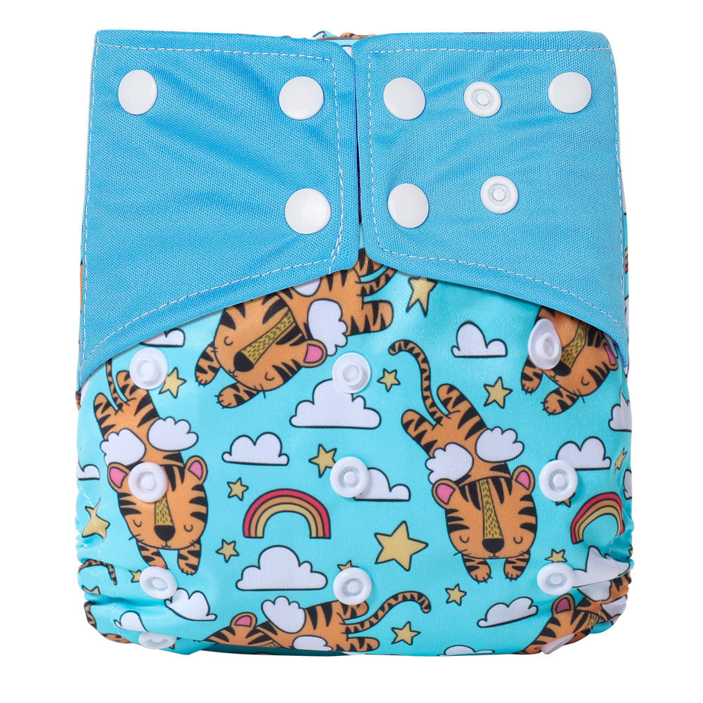 Baby Washable Bamboo Charcoal Cloth Diaper Pants Digital Printing