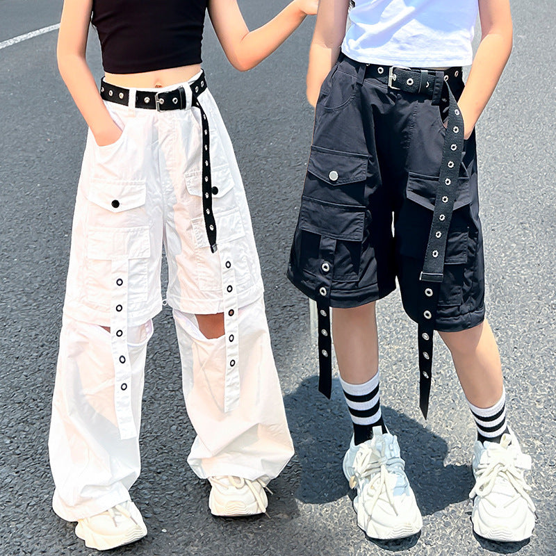 Stylish And Simple Detachable Girl Pants