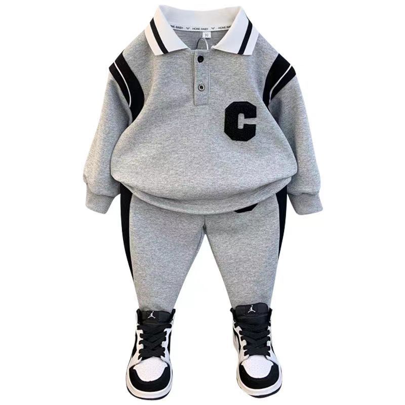 Long Sleeve Solid Color Coat Trousers Suit
