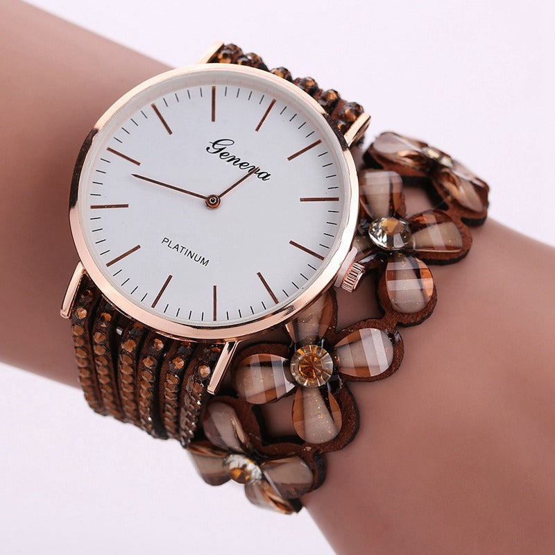 Women's Dress Elegant Quartz Bracelet Ladies Watch Crystal Diamond Wrist Watch, Gift For Mon