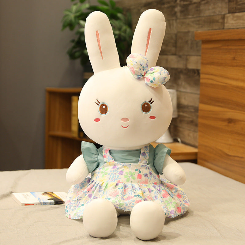 Rabbit Plush Toy with Floral Dress