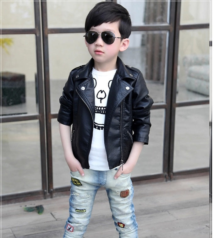 Boys' PU Leather Jacket