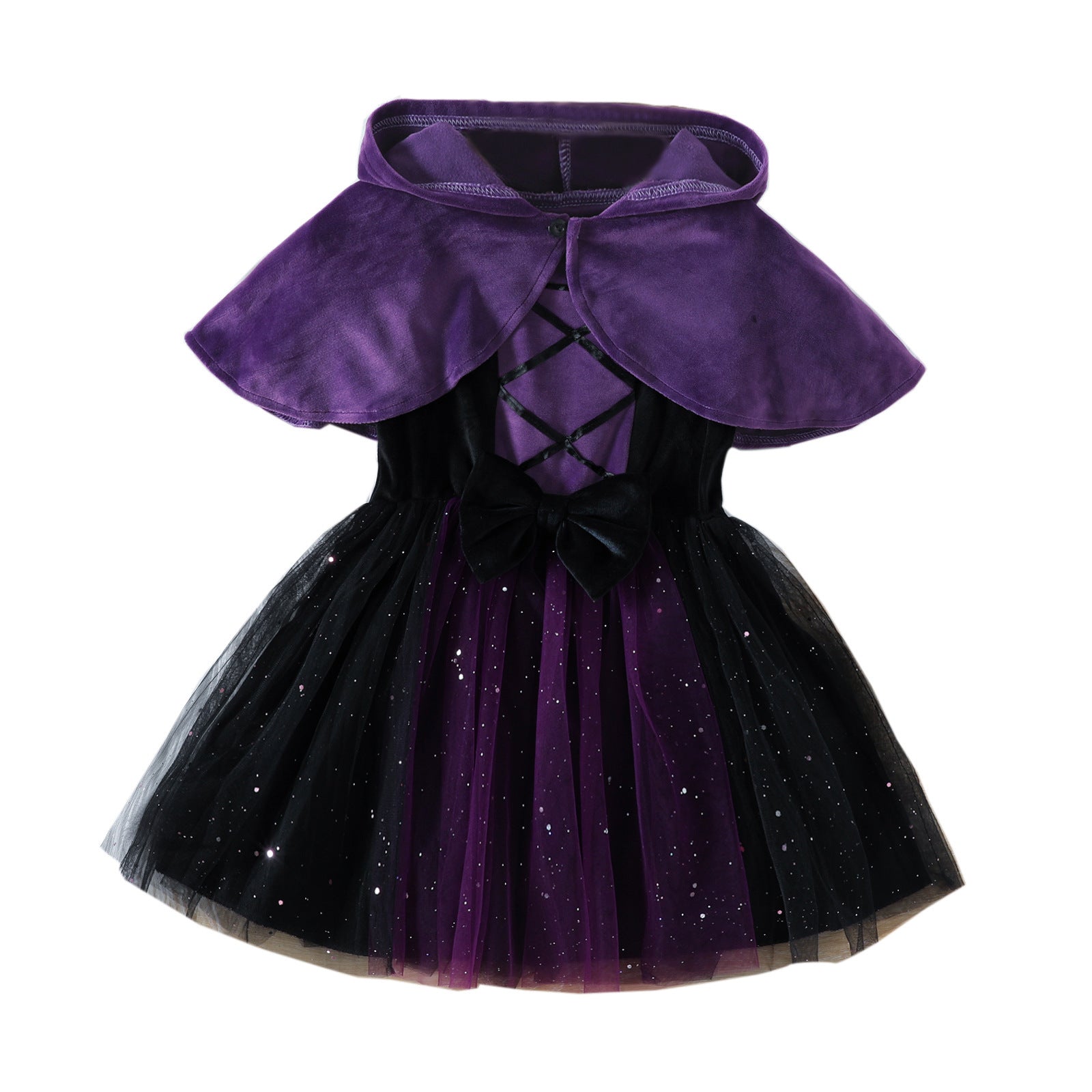 Girls' Halloween Purple Dress 2pc Set