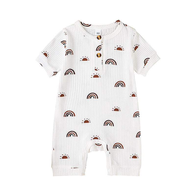 Summer New Short Sleeve Baby Rompers Jumpsuit