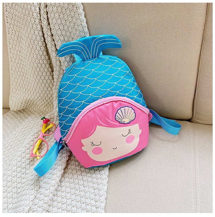 Mermaid With Safety Buckle, Cute Girls' Backpack