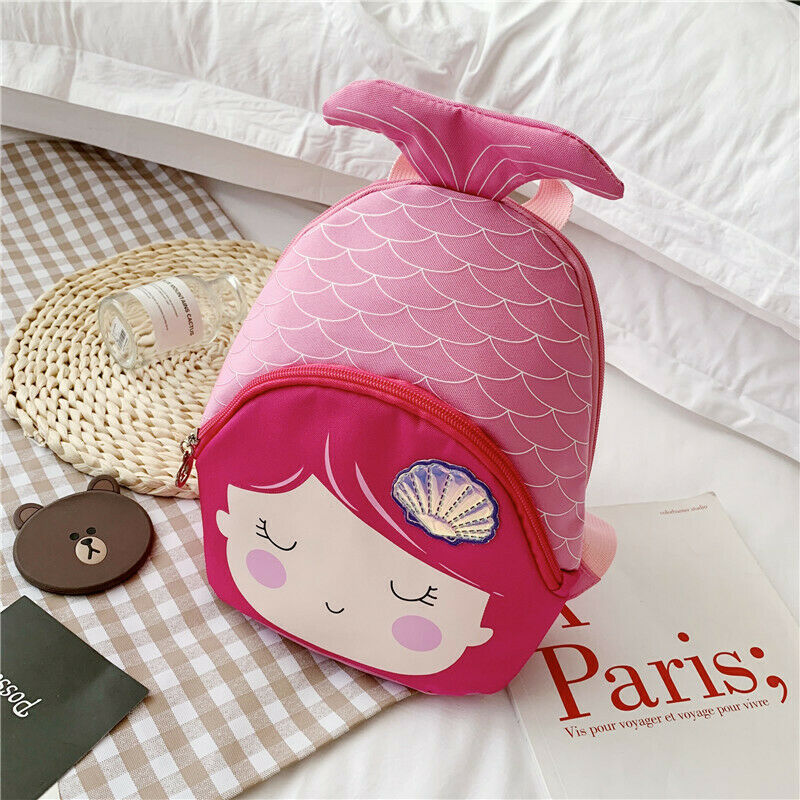 Mermaid With Safety Buckle, Cute Girls' Backpack