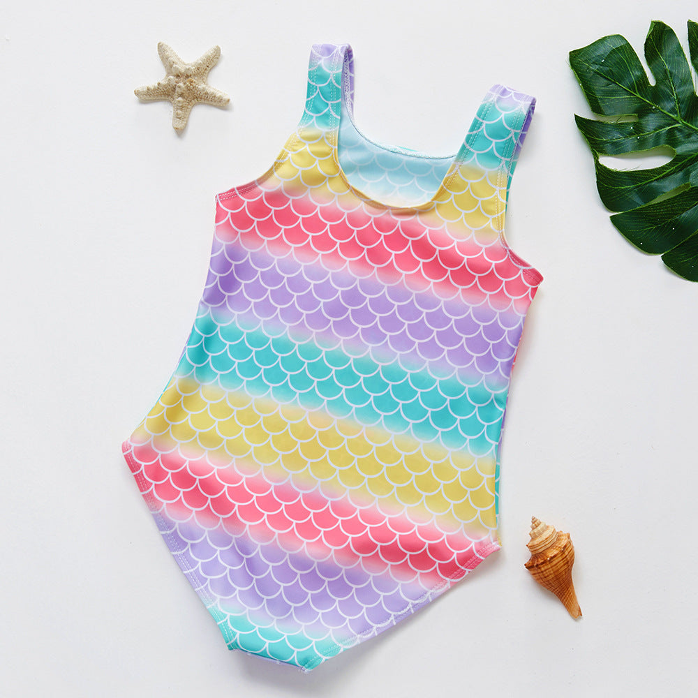 Fashion Mermaid Girls' 1pc Swimsuit