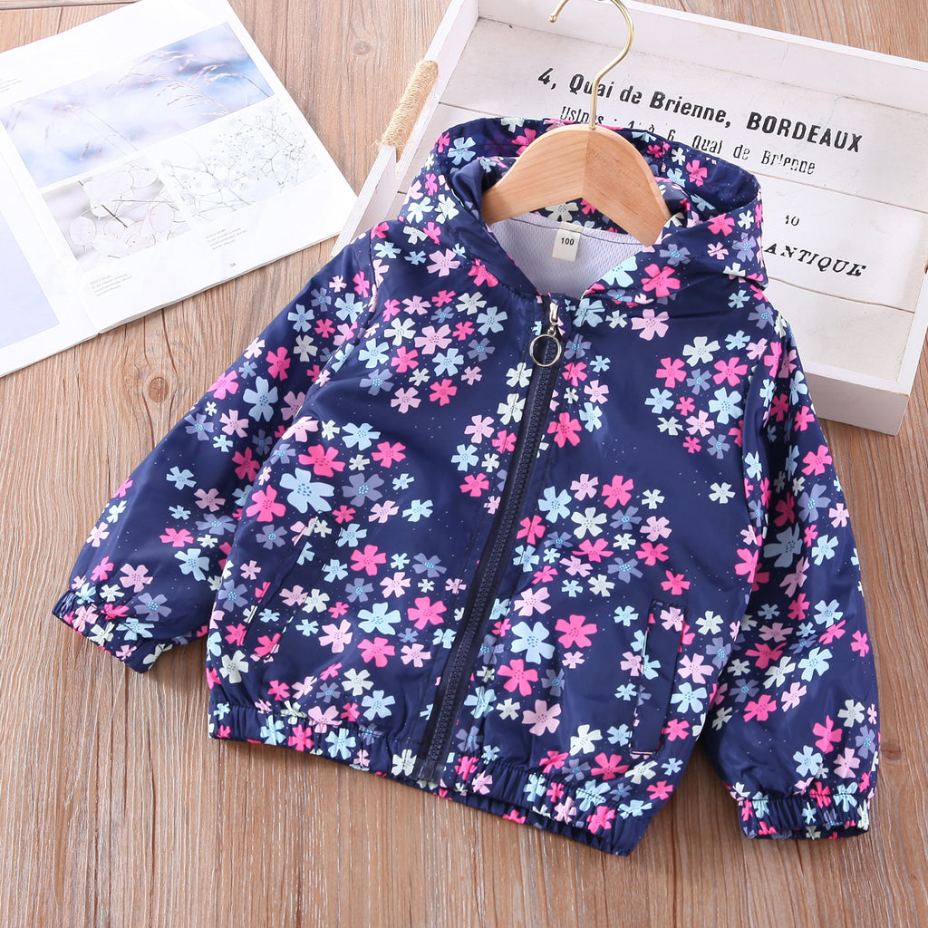 Girls' Printed Cartoon Spring Jacket
