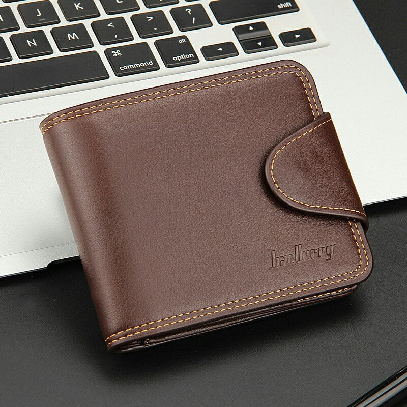 Casual Men's Horizontal Zipper Buckle Wallet, Gift For Dad