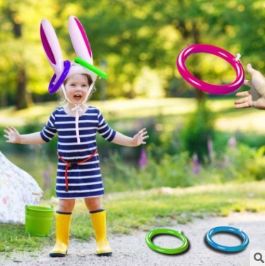 Inflatable Bunny Ears Ring Toss Game, Rings Included