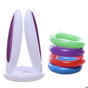 Inflatable Bunny Ears Ring Toss Game, Rings Included