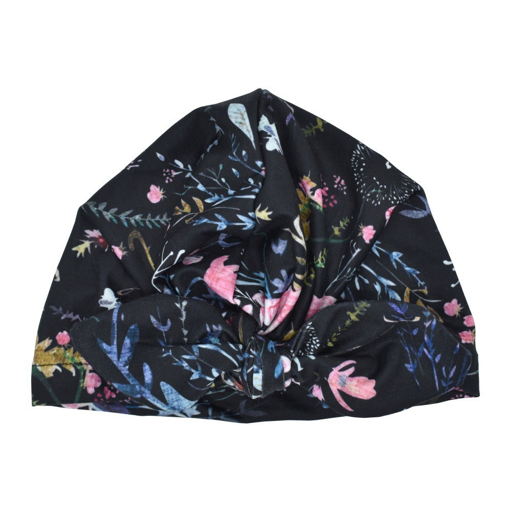 Children Knot Baby Hat Printed Cap