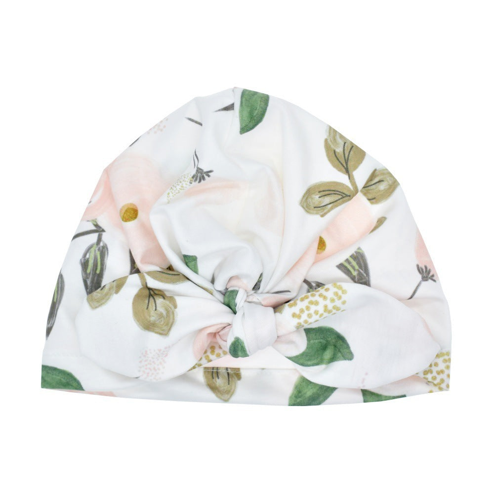 Children Knot Baby Hat Printed Cap