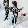 Little Girl Super Western Style Fashion Sweater & Pants 2pc Set