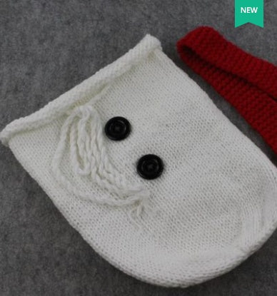 Baby Bathrobe, Children's Photography Clothing, Photo Studio, Knitted Woolen yarn, Cartoon Snowman Sleeping Bag