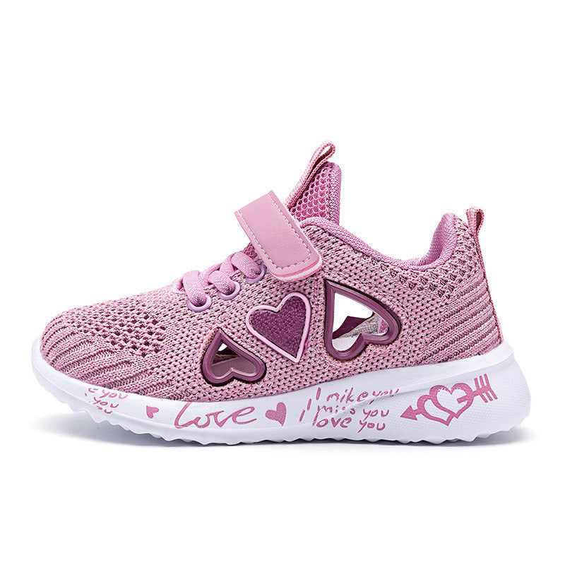 Casual Shoes Light Mesh Sneakers Children Fashion Sport Cartoon Girls' Footwear