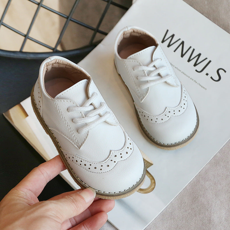 Boys Leather Shoes British Style Autumn New Baby Shoes Korean Girls Boys