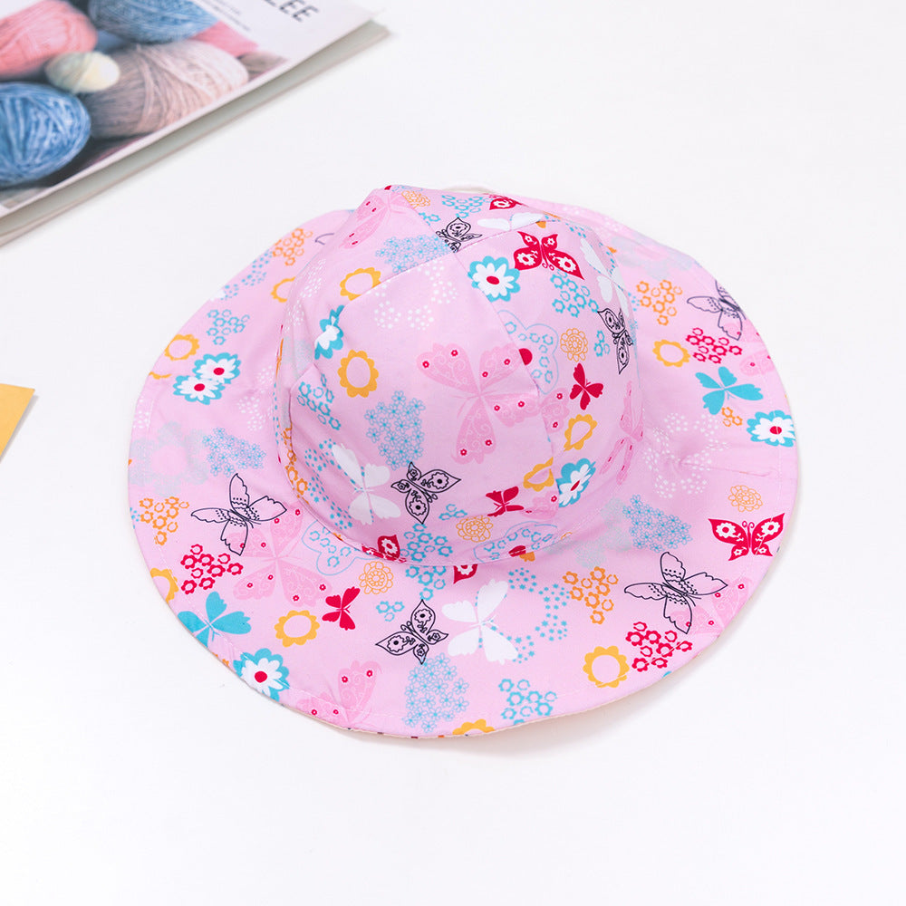 Thin Boy/Girl Print Pattern Fisherman Sun Hat, Beach Hat