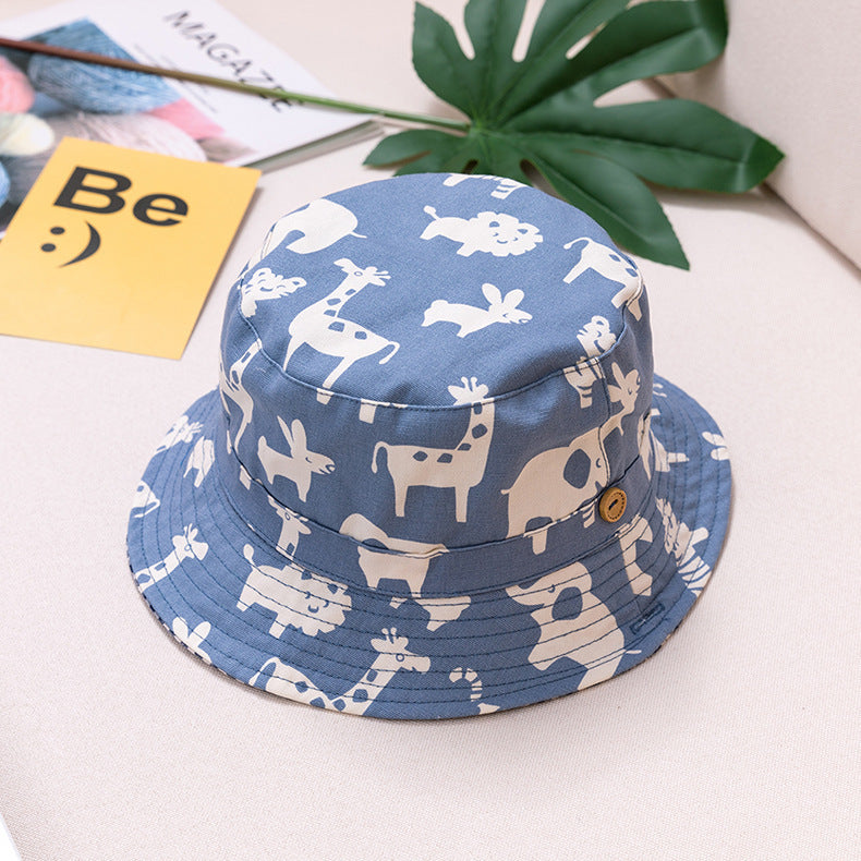 Thin Boy/Girl Print Pattern Fisherman Sun Hat, Beach Hat