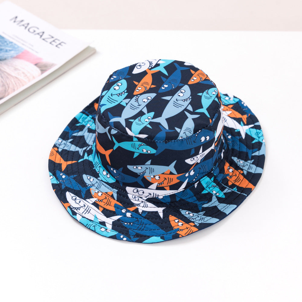 Thin Boy/Girl Print Pattern Fisherman Sun Hat, Beach Hat