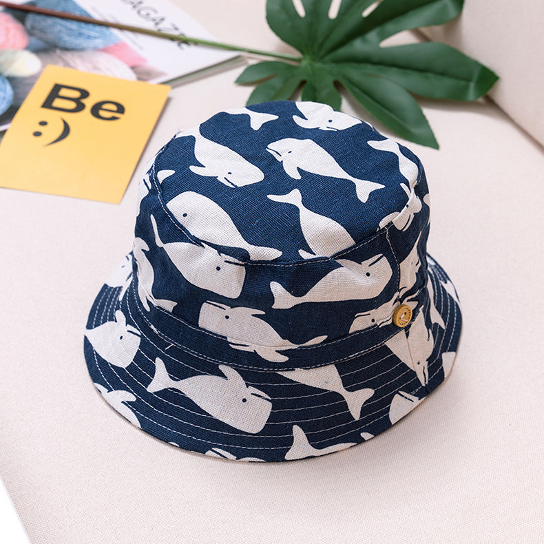 Thin Boy/Girl Print Pattern Fisherman Sun Hat, Beach Hat