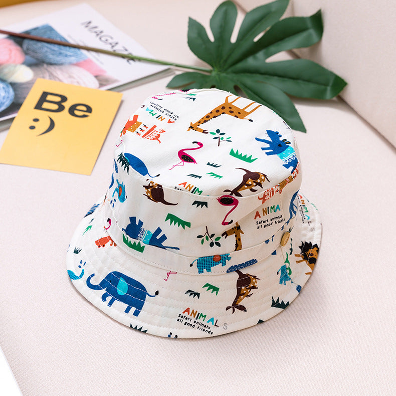 Thin Boy/Girl Print Pattern Fisherman Sun Hat, Beach Hat