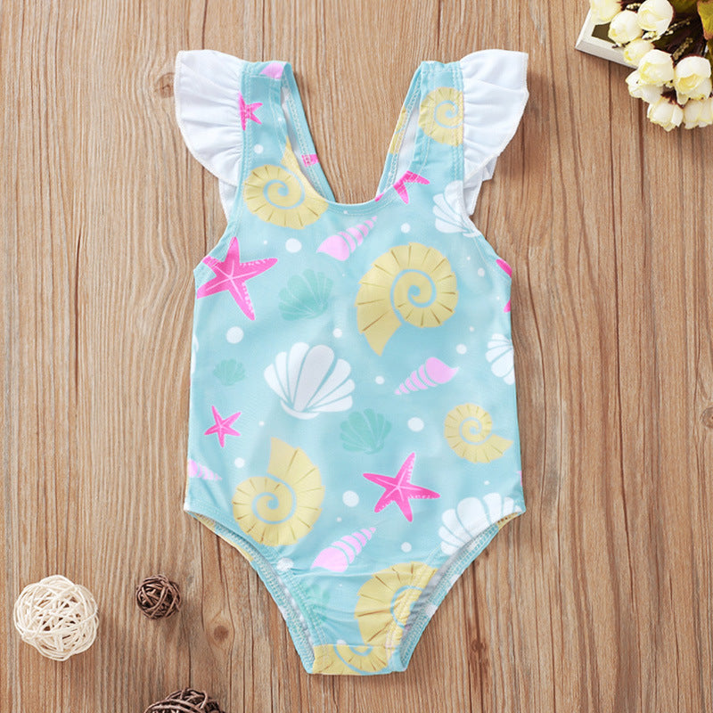 Baby/Toddler Girls' Shell Print Swimsuit