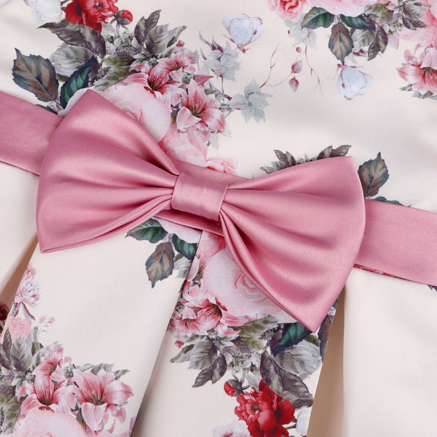 New Children's Wedding Dress, Girls' Rose Print Princess Dress, Birthday Party Dress