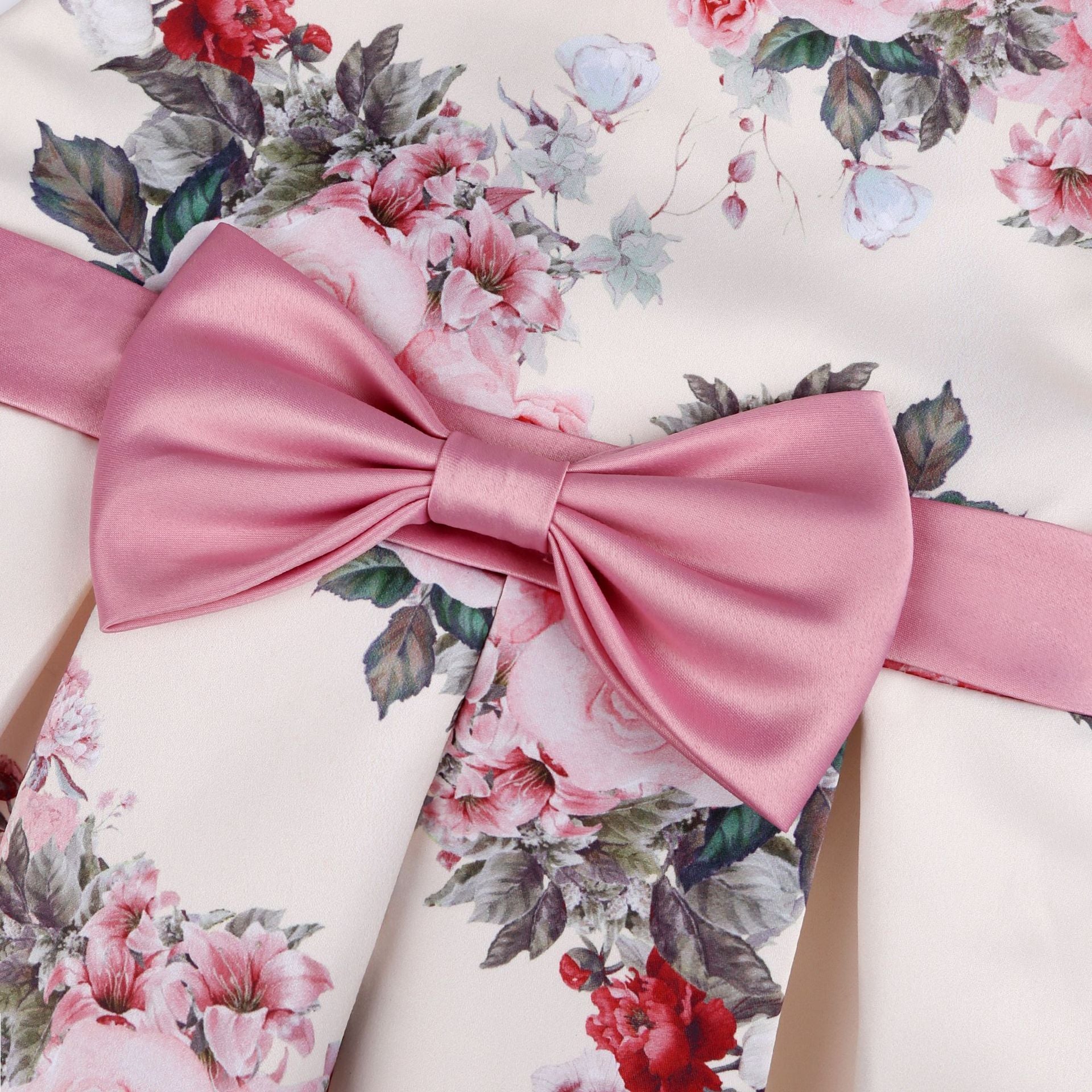 New Children's Wedding Dress, Girls' Rose Print Princess Dress, Birthday Party Dress