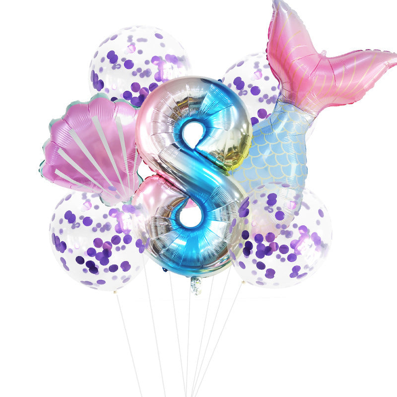 Fishtail Digital Aluminum Balloon