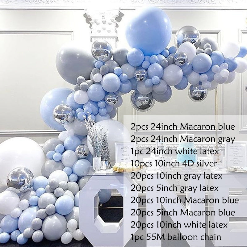 Blue Balloon Garland Set Graduation Party Birthday Scene Balloon Set Decoration Balloon Supplies
