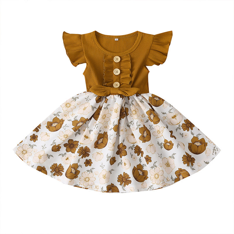 Toddler Girl Summer Dress Floral Skirt