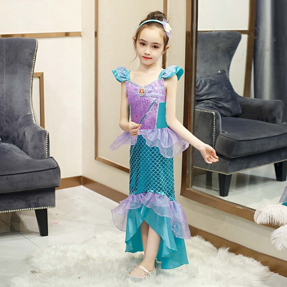 Girls' Cosplay Mermaid Dress, Birthday Party Theme Party Dress