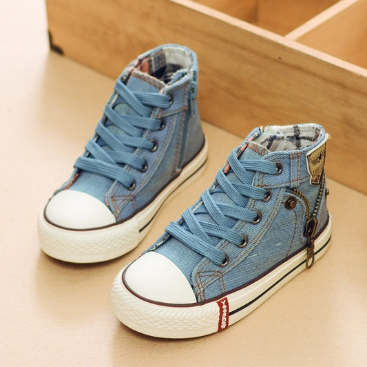 Children Casual Shoes Boys Girls Sport Shoes Breathable Denim Sneakers Kids Baby Canvas Shoes