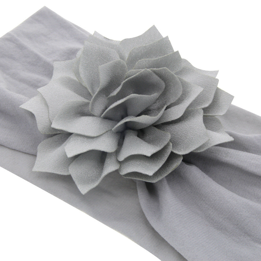 Nylon Lotus Leaf Flower  Hairband, Comes In Multiple Colors