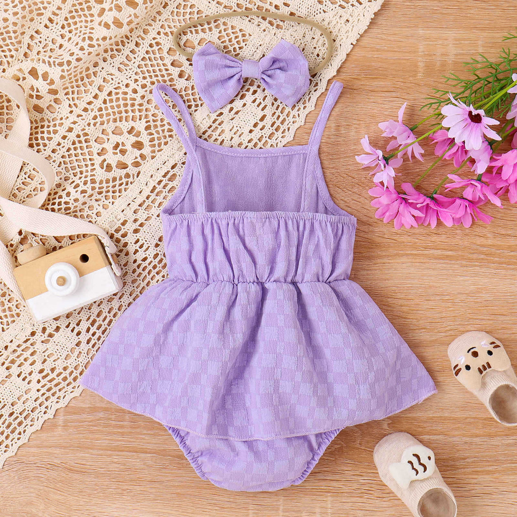 Summer Girls' Jumpsuit Baby Onesie Dress 2pc Set