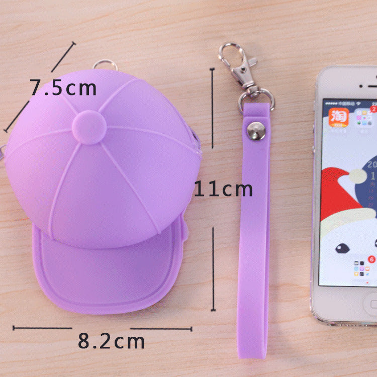 Cute Cartoon Candy Color Hat Silicone Coin Purse