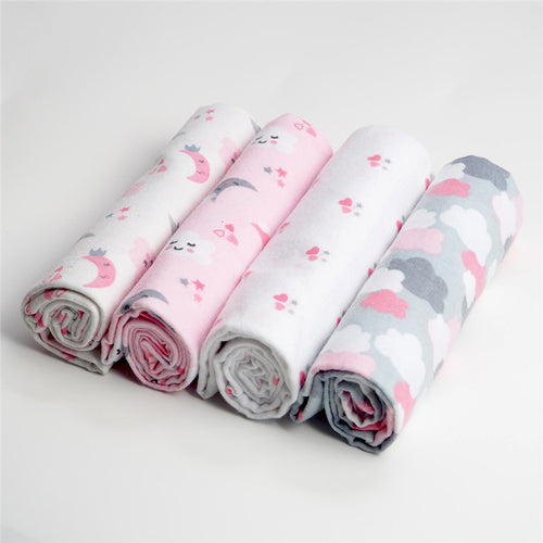 Baby Cotton Receiving Blankets 4 Pack