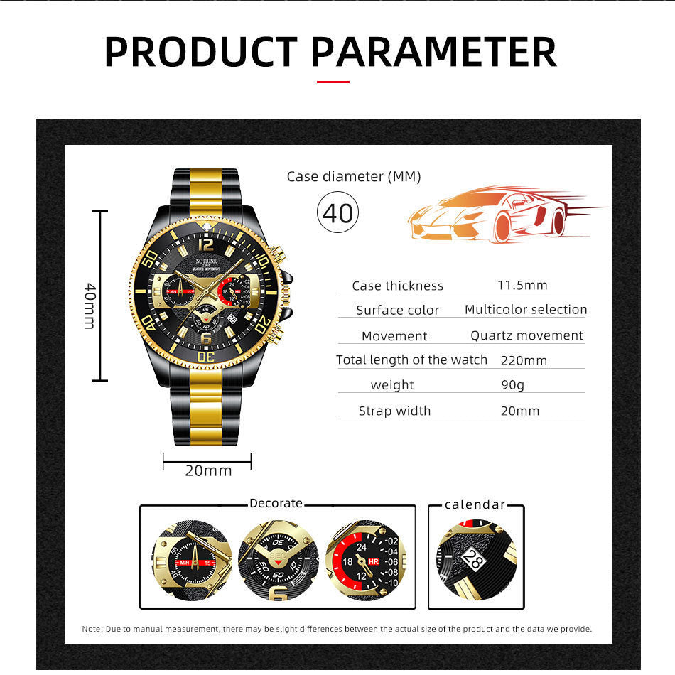 Men's Quartz Watch Sunglasses Gift Box Set, Gift For Dad