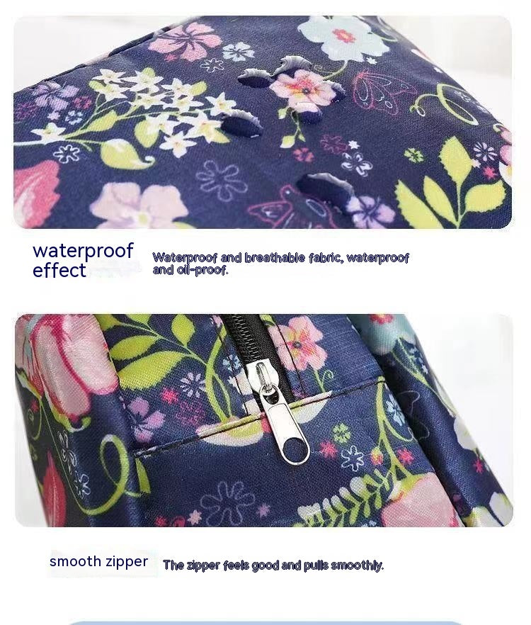 Printed Portable Makeup Storage Bag