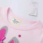 Mesh Girls Long Sleeve Embroidered Princess Dress