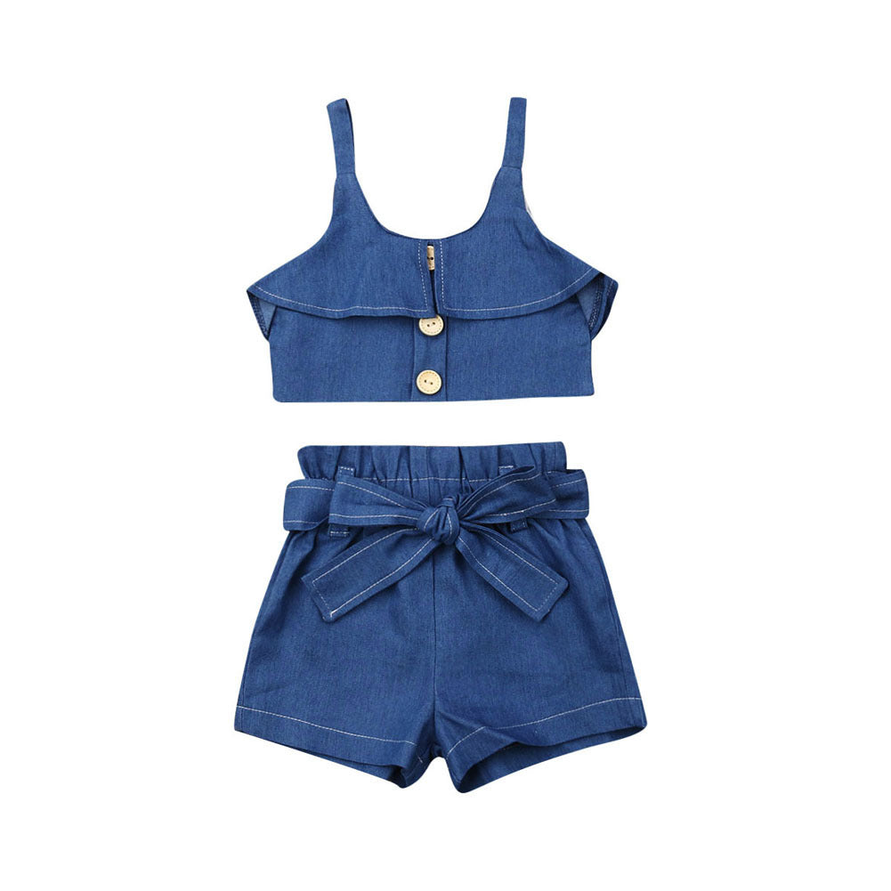 Children's Toddler Summer Clothing, Girls' Skirt or Short's 2pc Set