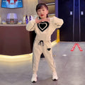 Girls' Spring & Autumn Sports Tracksuit, Western Style Fashion