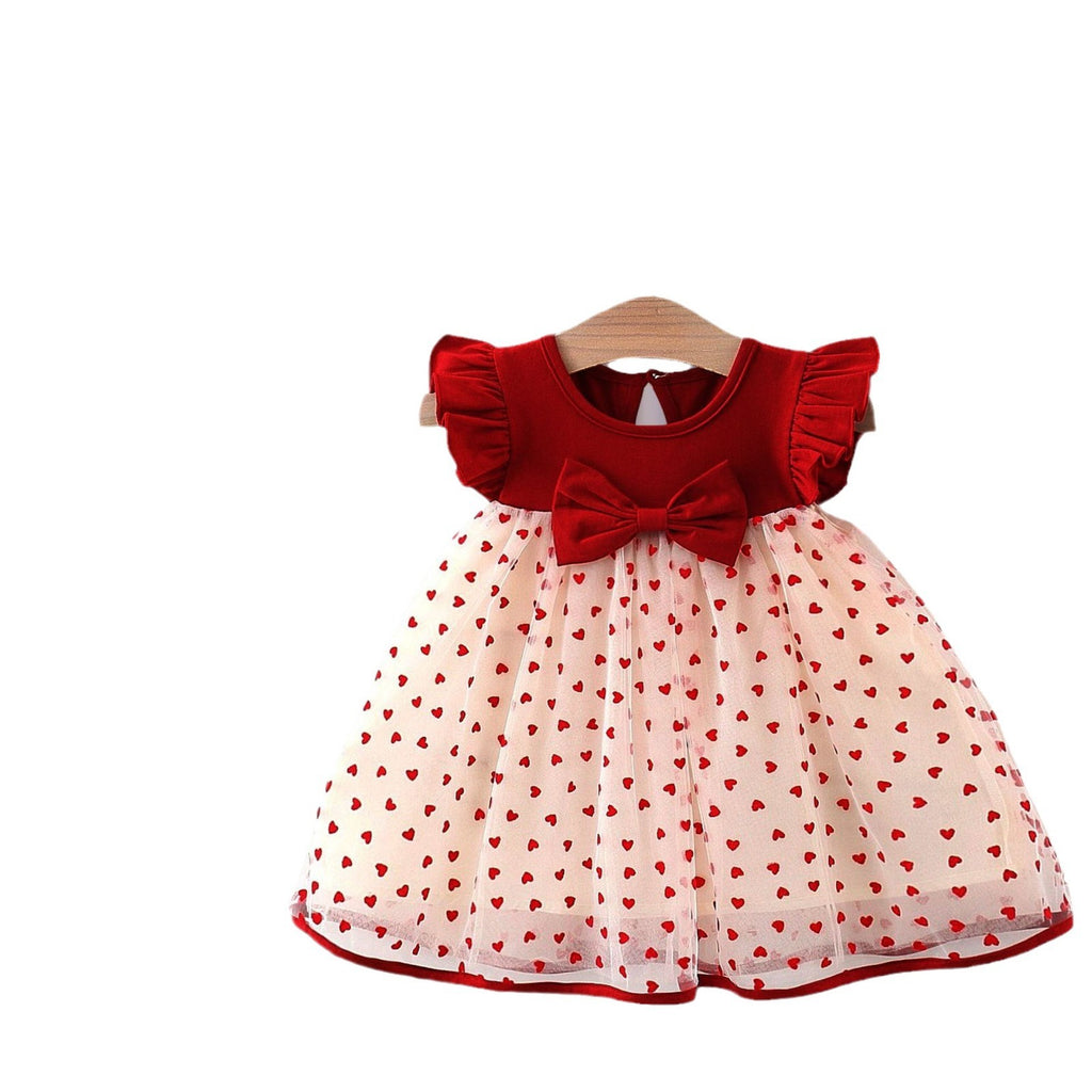 Valentine's Day Girls' Western Style Love Toddler Princess Dress