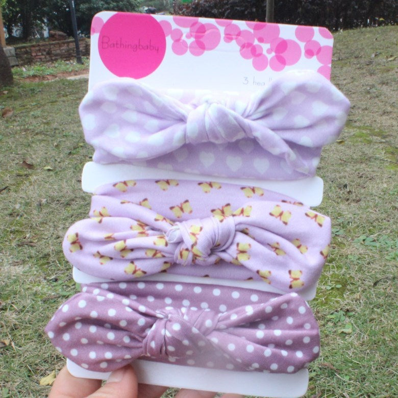 Children's Printed Headband 3pc Set