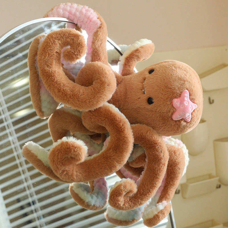 Octopus Plush Toy With Suction Cup Cute Oversized Tentacles