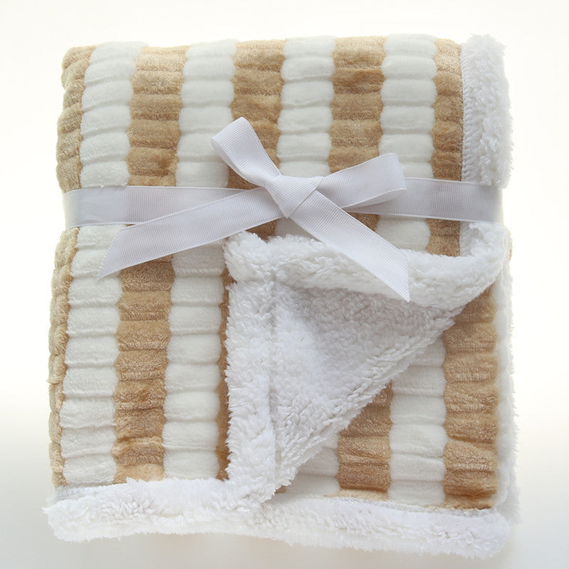 Autumn & Winter Double-layer Thickened Baby Lambswool Thermal Blanket