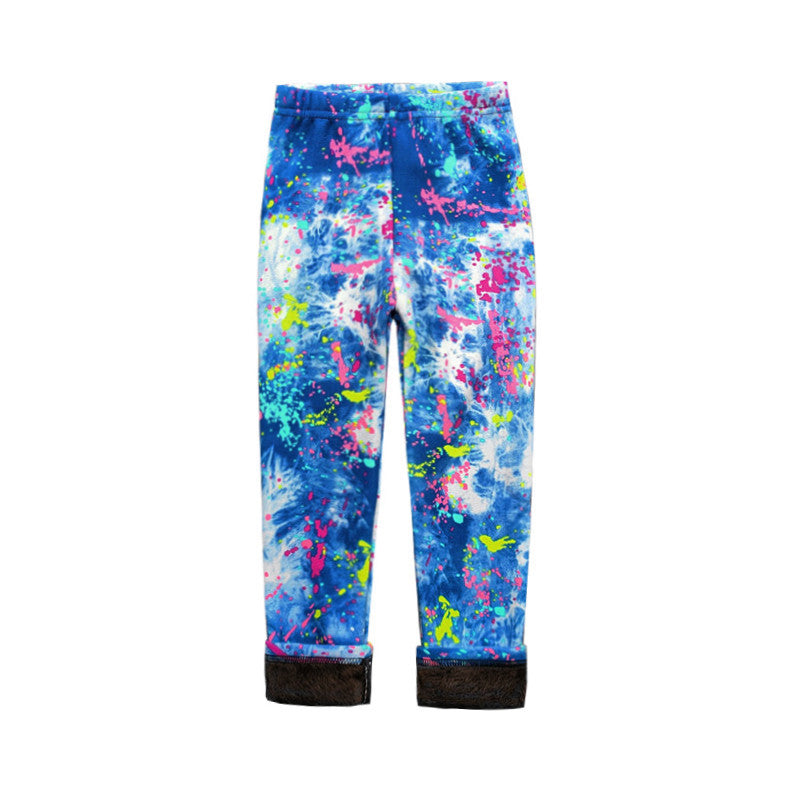 Fleece-lined Thermal Leggings For Girls