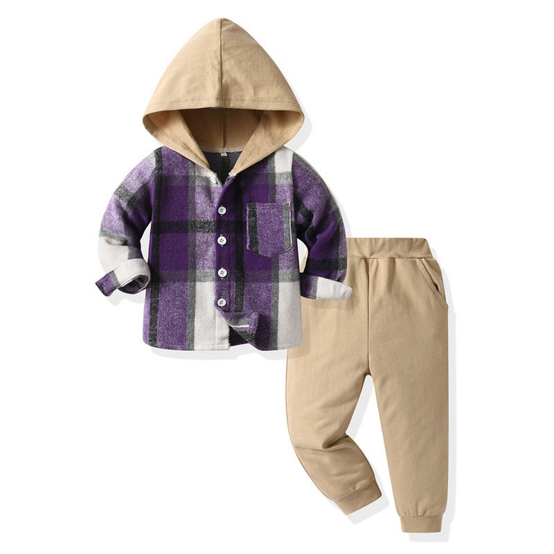 All-matching Plaid Shirt Harem Pants